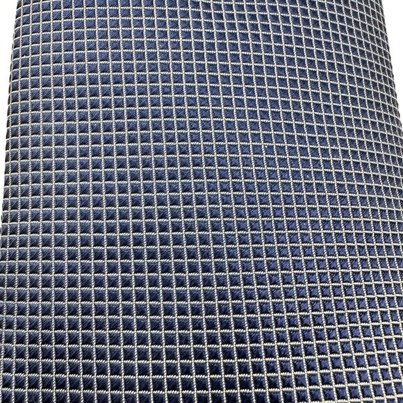 Hermés Paris Men's Classic Black Checked Tie 100% Silk - Picture 8 of 8